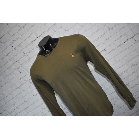 Polo Ralph Lauren T-Shirt Cotton Mens Size XL Green Long Sleeve Cotton - Picture 1 of 5